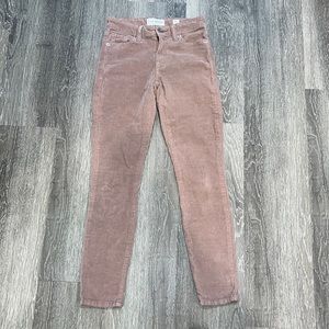 Lucky Brand Dusty Pink Corduroy Jeans Ava Skinny 00 24